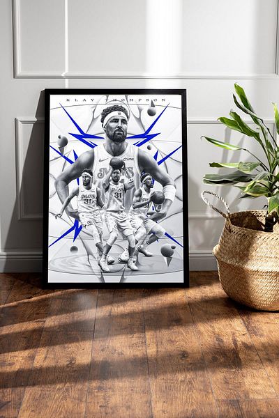Saturn Pictură înrămată de Klay Thompson - Pictură poster NBA Dallas Mavericks