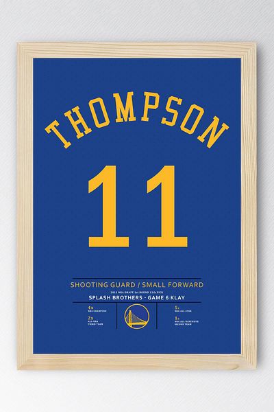 Saturn Tricou Klay Thompson cu cadru - Tricou NBA Golden State Warriors