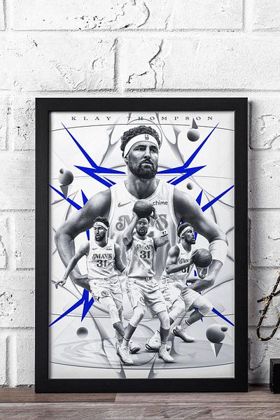 Saturn Pictură înrămată de Klay Thompson - Pictură poster NBA Dallas Mavericks