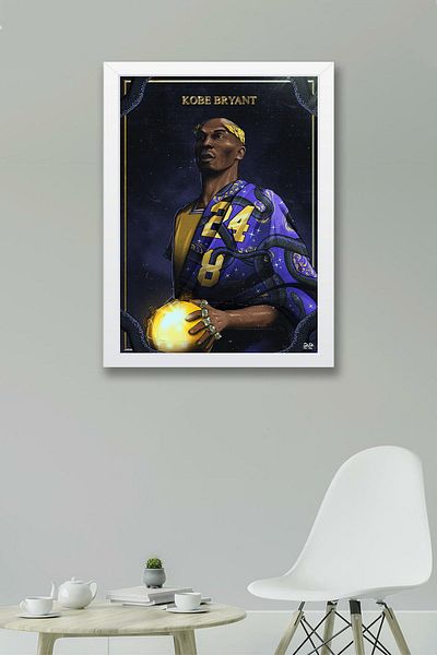Saturn Pictură înrămată Kobe Bryant Roman Emperor - Poster de baschet NBA