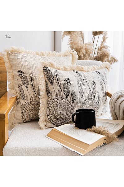 NDC HOME Βιολογική Μουσελίνα Dream Catcher Σειρά Μαξιλαροθήκη Ριχτάρι (43x43)