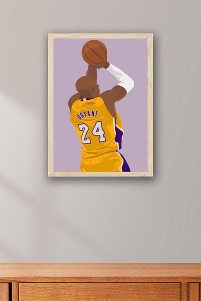Saturn Pictură înrămate Kobe Bryant - Pictură poster NBA de baschet
