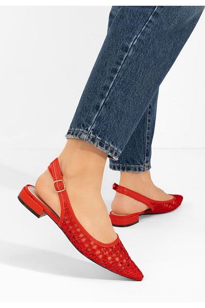 B T Shoes Alysya red slingback shoes