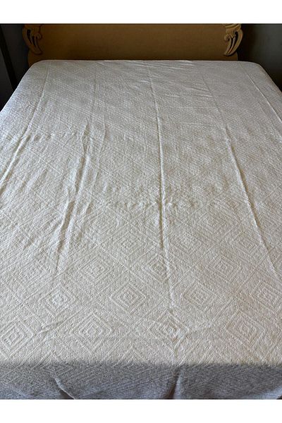 KARAKRAL 100% Cotton Jacquard White Summer Pique 220X240