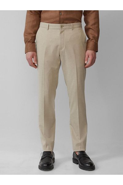 s.Oliver BLACK LABEL Men's Suit Trousers With Fine Pattern And Regular Fit Cut