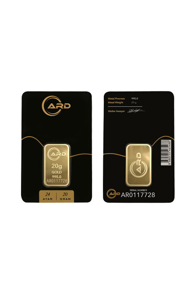 Gekas Kuyumculuk ARD 20 gr 995 24 Ayar Külçe Altın