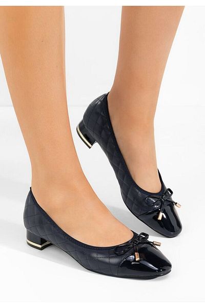 B T Shoes Pantofi cu toc mic Toya albastri