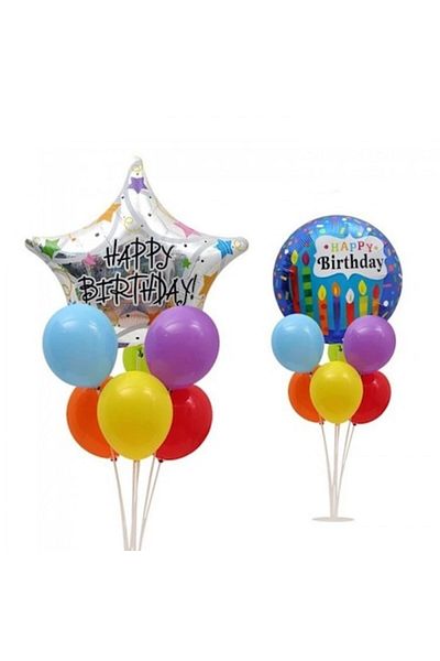 Blusmart Set 5 baloane pentru zi de nastere, Pvc, Diverse modele