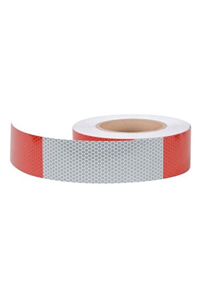 Artool Bandă reflectorizantă, tip fagure de miere, alb-roșu, 50 mm x 10 m, Ar...
