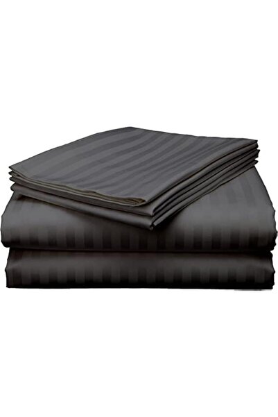 Comfy 3Pcs King Size Fitted 300tc Cotton Bedsheet set - Grey