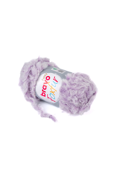 Bravo Νήματα Foxfur 100 Gr 50 μέτρα (Κωδικός χρώματος: 55) Λιλά Λευκό Μελανζέ