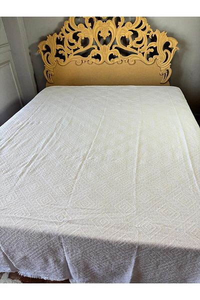 KARAKRAL 100% Cotton Jacquard White Summer Pique 220X240