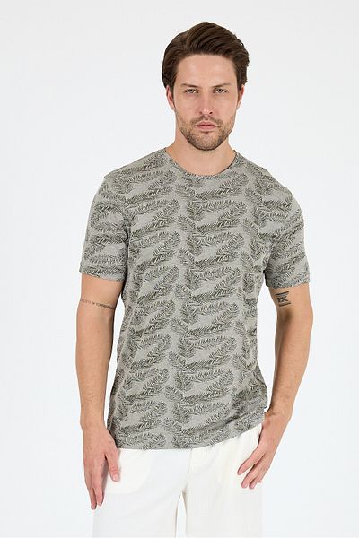Rodi Men's Crew Neck Patterned T-Shirt – 100% Cotton – Comfortable and Stylish Casual Short Sleeve T-Shirt 0115
