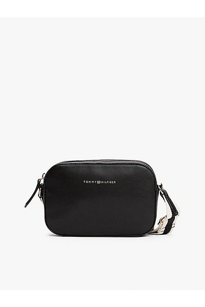Tommy Hilfiger Th Logotape Camera Bag Women Black Bag Aw0Aw17450Bds