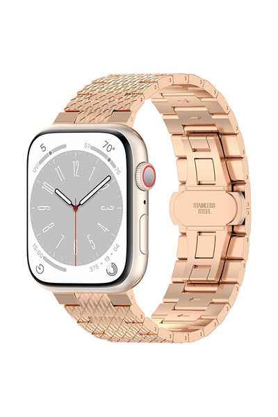SKYDDAR INNOVATION Stainless Steel Strap for Apple Watch (42/44/45/49mm), W052 - Pink
