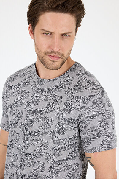 Rodi Men's Crew Neck Patterned T-Shirt – 100% Cotton – Comfortable and Stylish Casual Short Sleeve T-Shirt 0115