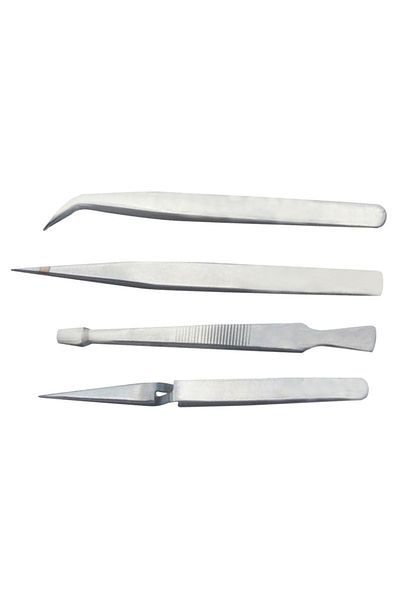 flores Stainless steel tweezers, 4 pcs / set