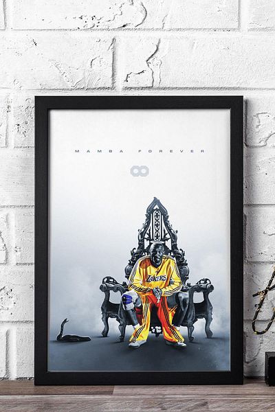 Saturn Pictură înrămată Kobe Bryant - Pictură poster NBA Mamba Forever