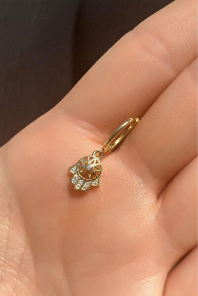 Spossy Silver Jewelry Fatma Ana Eli Halka Piercing Küpe