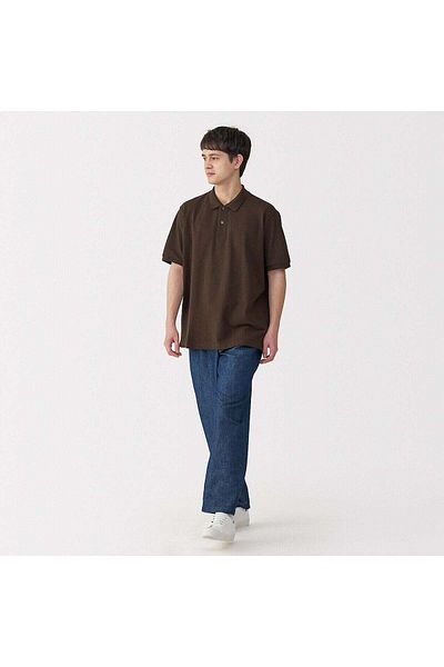 Muji Hemp Blend Denim Darted Straight Pants