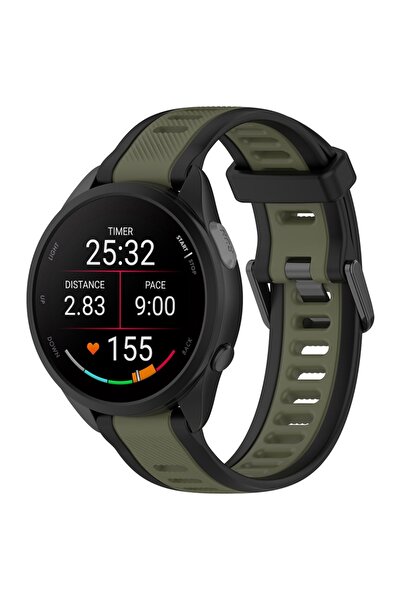 SKYDDAR INNOVATION Curea din silicon pentru Samsung Galaxy Watch 4/5/Active 2, Huawei Watch GT 3 /GT 3 Pro, W053 - Kaki