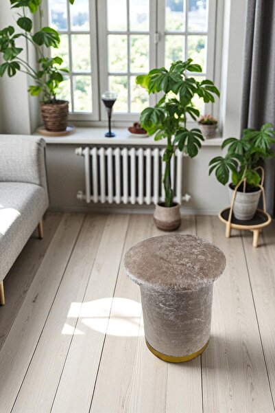 Arte Cotone Mantar Kapaklı Kadife Puf / Mushroom Tabure Bench 35x32