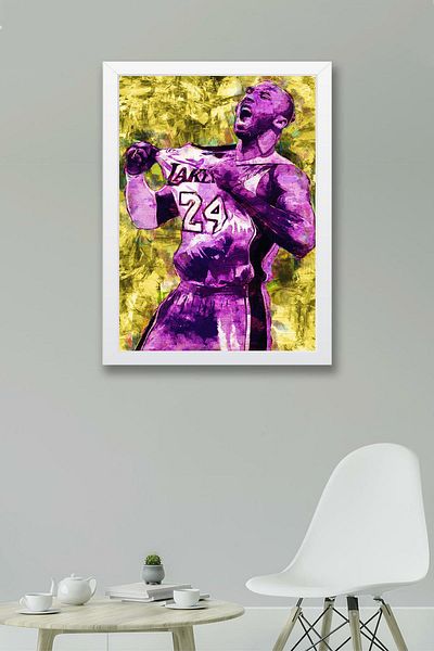 Saturn Pictură înrămate Kobe Bryant - Pictură poster NBA de baschet