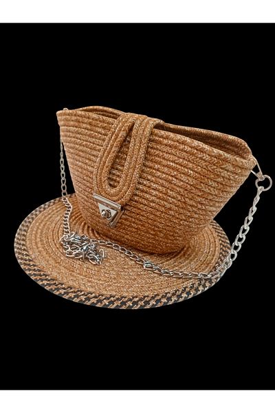 AZR HOME DESİGN Jute Rope Straw Handmade Bag Handle Bag Day Bag