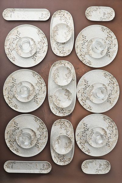 Manaferra Marron 29 Piece Porcelain Breakfast Set Breakfast Set & Set for 6 People