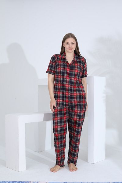 Evia Angelique Bamboo Short Sleeve Front Button Women's Pajamas Set 22007