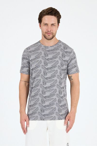 Rodi Men's Crew Neck Patterned T-Shirt – 100% Cotton – Comfortable and Stylish Casual Short Sleeve T-Shirt 0115