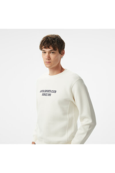Anta Sports Club Men's White Sweatshirt