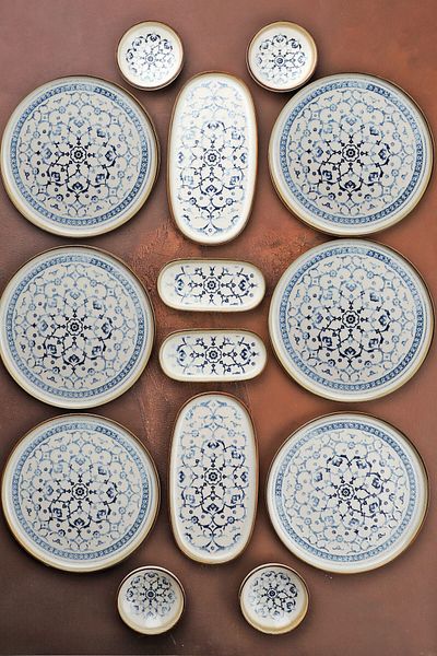 Manaferra Linda 14 Piece Porcelain Breakfast Set & Breakfast Set for 6 People