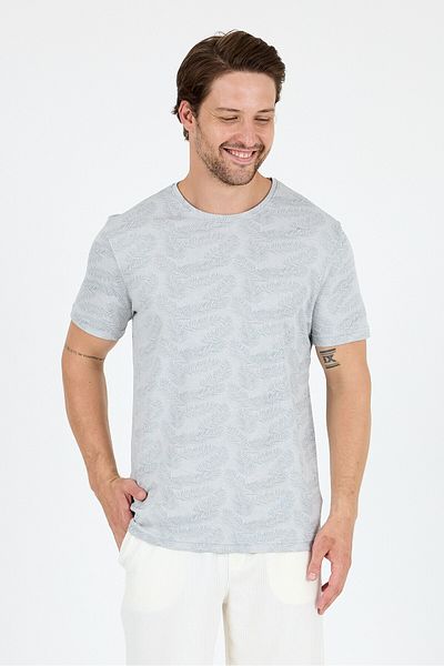 Rodi Men's Crew Neck Patterned T-Shirt – 100% Cotton – Comfortable and Stylish Casual Short Sleeve T-Shirt 0115