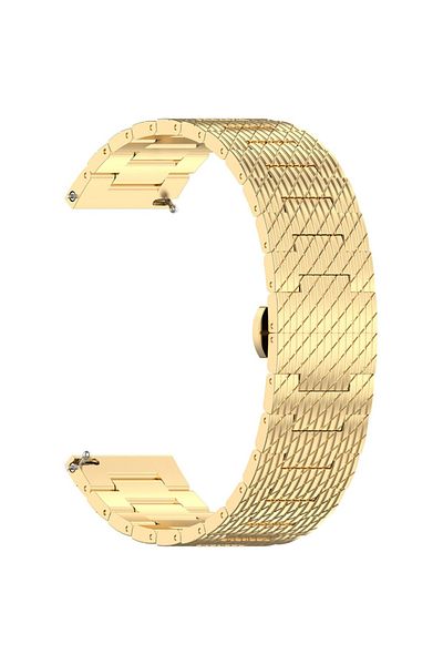 SKYDDAR INNOVATION Stainless Steel Strap for Huawei Watch GT 2 /2 Pro/3 Pro /Ultimate, Xiaomi Watch S1, W052 - Gold