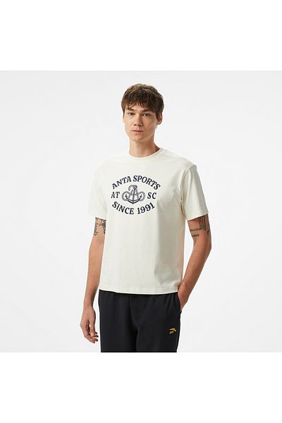 Anta Sports Club Men's White T-Shirt