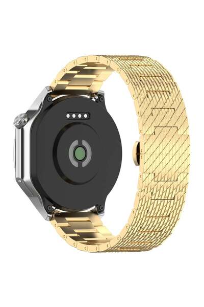 SKYDDAR INNOVATION Λουράκι από ανοξείδωτο ατσάλι για Huawei Watch GT 2 /2 Pro/3 Pro /Ultimate, Xiaomi Watch S1, W052 - Χρυσό