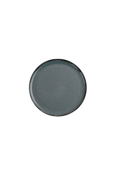 Kütahya Moderna Porcelain Round Flat Dinner Plate Blue Grey 19cm