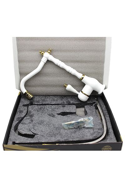 Class Armatür Kitchen White Sink Faucet
