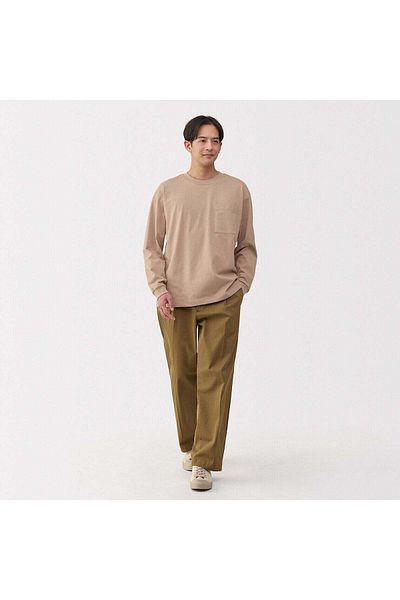 Muji تي شيرت كول تاتش واسع الأكمام