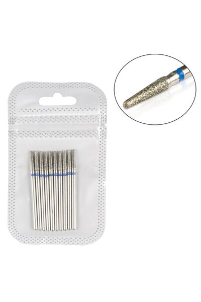 choice2 5U-F-10pcs مجموعة من 10 رؤوس مثقاب أظافر ماسية لتنظيف البشرة ومبرد أظ...