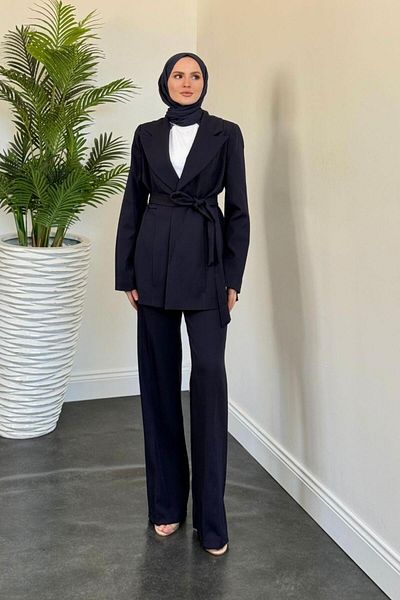 MERVEN AKYÜZ Σετ μπουφάν Daizy Blazer Navy Blue