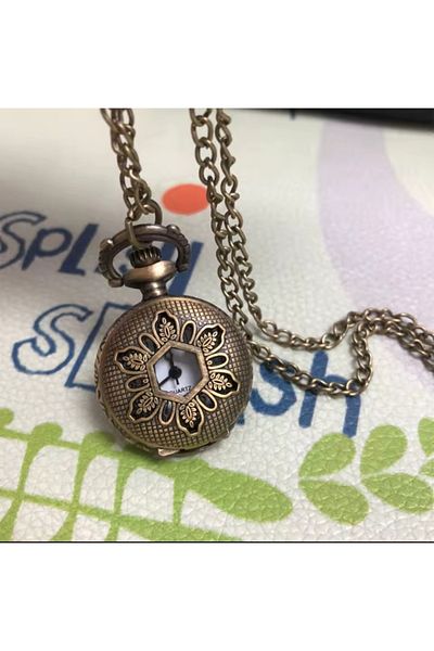 Wolawood Nostalgic Chain Pocket Watch Metal Chain Watch Antique Ottoman Style Special Retro Gift Collection