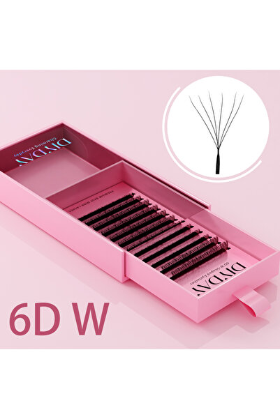 Choice52 وصلات رموش صناعية على شكل حرف W، مقاس 14 مم، 0.07 مم، D 6D، DIYDAY، وصلات رموش صناعية جاهزة على شكل حرف W، مقاس 3D، 4D، 5D، 6D، 7D، 8D، من فرو المنك F