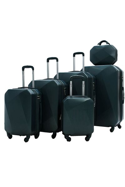 MORANO Morano 6-Piece Spinner Luggage Set, Dark Green (32-28-24-20-16-12 Inches)