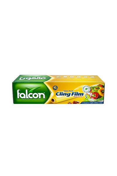Falcon Cling Film 1.3kg Roll – 300mm Width, 1 Pc | Premium Food Wrap