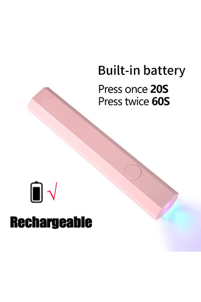 Choice3 USB-Type C White-No Display LINMANDA Portable Nail Dryer Lamp UV LED Nail Light for Curing All Gel P