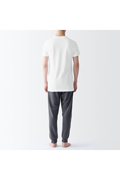 Muji Side Seamless Cotton Crew Neck Short Sleeve T-Shirt, 2 Pcs