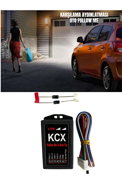 KAPOTO Otomatik Far Sensörü ve Follow Me Home Modülü Far Açma ve Gecikmeli Kapatma Sistemi Kolay Montaj