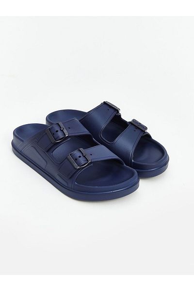 LC Waikiki Navy Blue Double Striped Men's Slippers